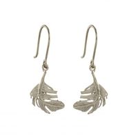 Alex Monroe silver Little Feather Hook Earrings