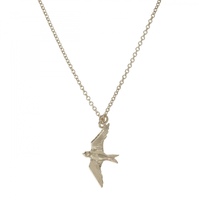 Alex Monroe Silver Flying Swallow Necklace