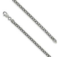Joli Beau Mens 6grams Sterling Silver Oxidised Curb Bracelet