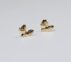 Love Lock Mini 9ct Gold Acorn Stud Earrings