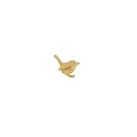 Alex Monroe Teeny Tiny Wren Single Solid18carat Yellow Gold Stud Earring