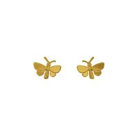 Alex Monroe Tiny Gold Butterfly Stud Earrings