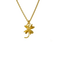 Alex Monroe Lucky Gold Clover Necklace