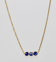 Love Lock 18ct Yellow Gold Sapphire Necklace
