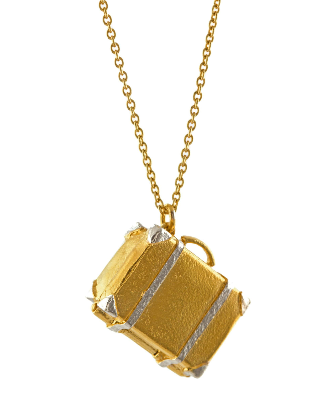 Alex Monroe 22ct Yellow Gold Silver Vintage Suitcase Locket Necklace 🇬🇧