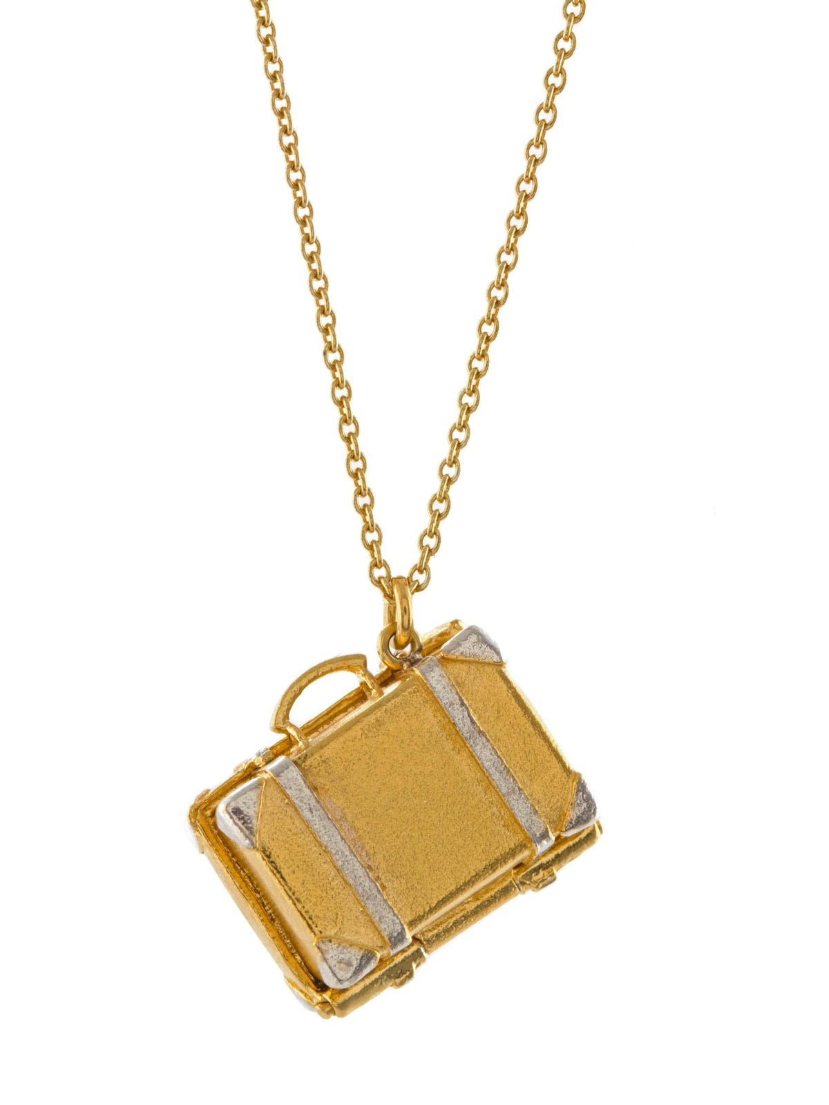 Alex Monroe 22ct Yellow Gold Silver Vintage Suitcase Locket Necklace 🇬🇧