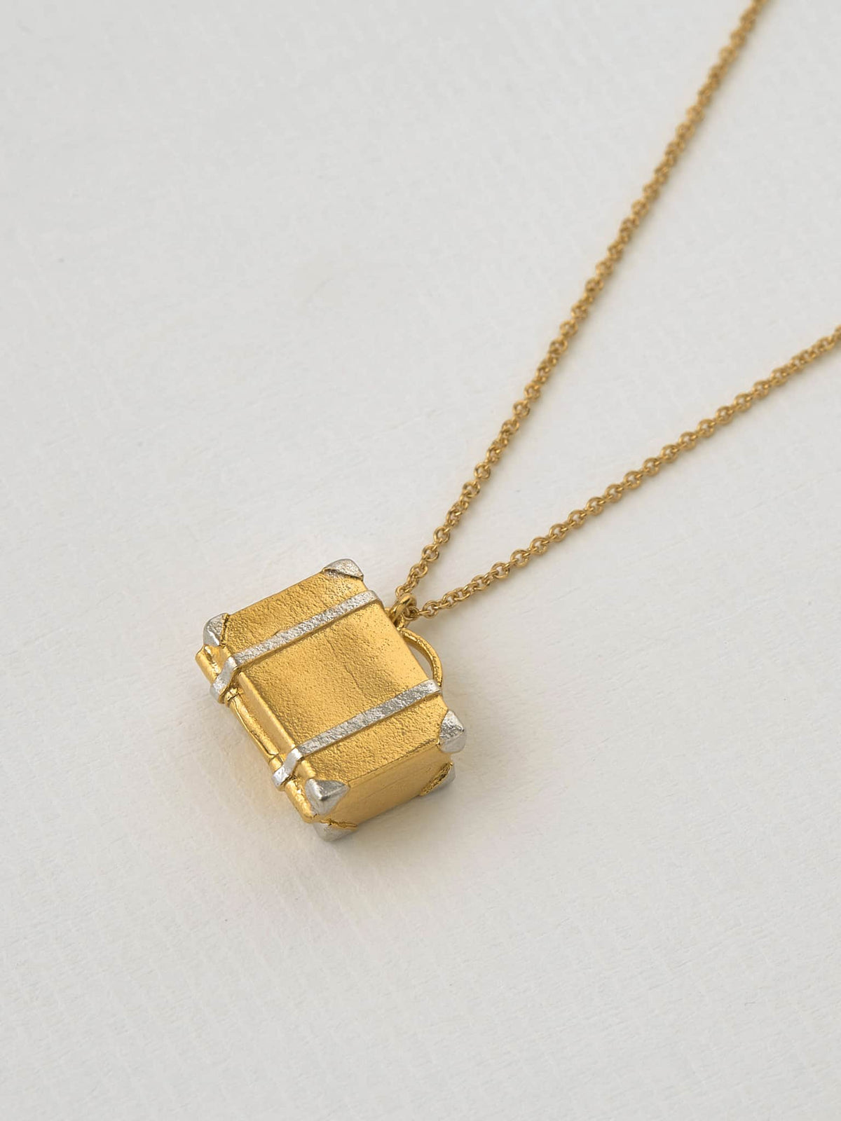 Alex Monroe 22ct Yellow Gold Silver Vintage Suitcase Locket Necklace 🇬🇧