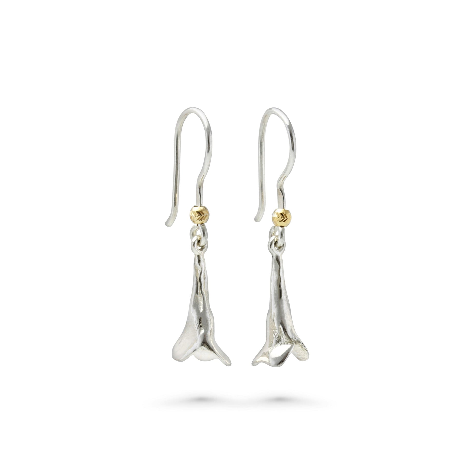 Joli Beau Sterling Silver Contemporary Lily Drop Earrings