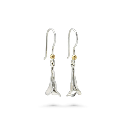 Joli Beau Sterling Silver Contemporary Lily Drop Earrings