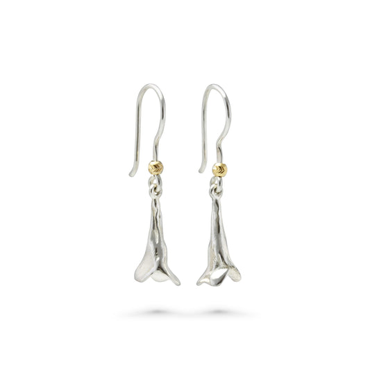 Joli Beau Sterling Silver Contemporary Lily Drop Earrings