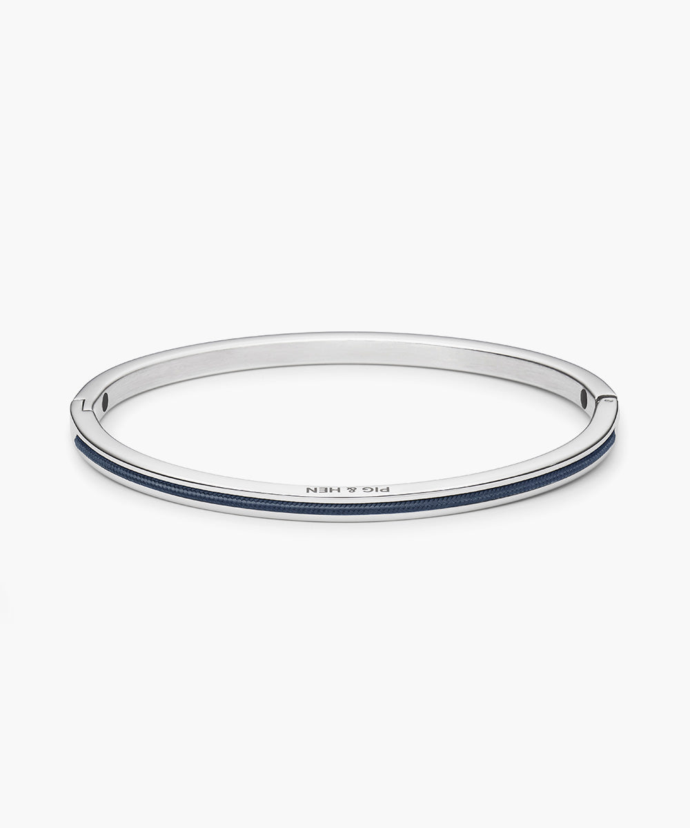 Pig & Hen Navarch 4mm Navy & Silver Bangle  🇳🇱