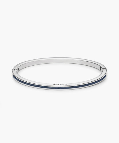 Pig & Hen Navarch 4mm Navy & Silver Bangle  🇳🇱