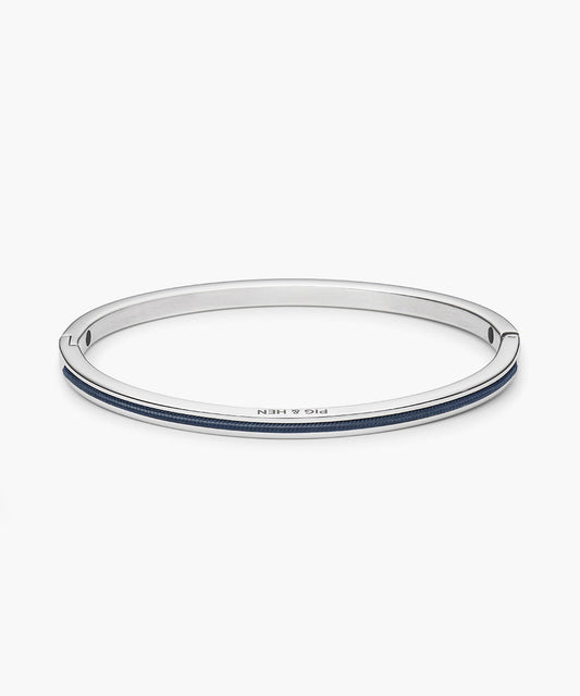 Pig & Hen Navarch 4mm Navy & Silver Bangle  🇳🇱