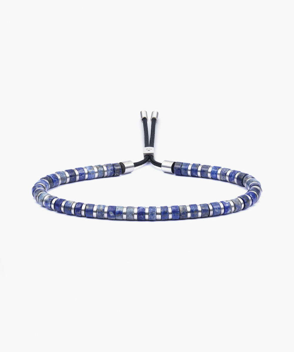 Pig & Hen Brontide 4mm Okinawa (Lapis Lazuli) Silver Adjustable Bracelet  🇳🇱