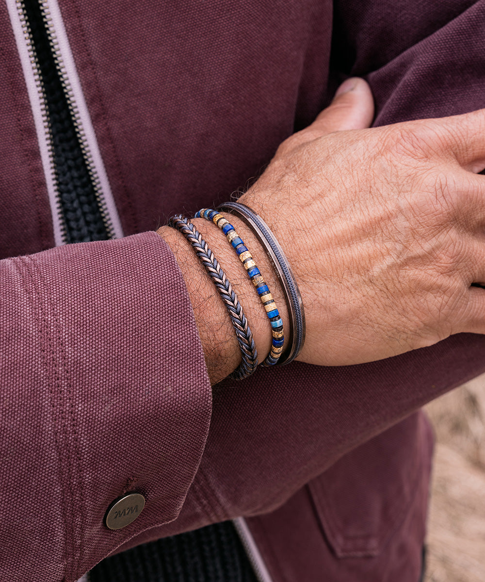 Pig & Hen Catena Foxtail Slate Gray & Bronze Bracelet 🇳🇱