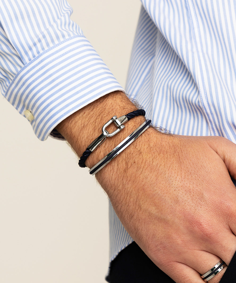Pig & Hen Lobster Larry Navy & Silver Bracelet 🇳🇱