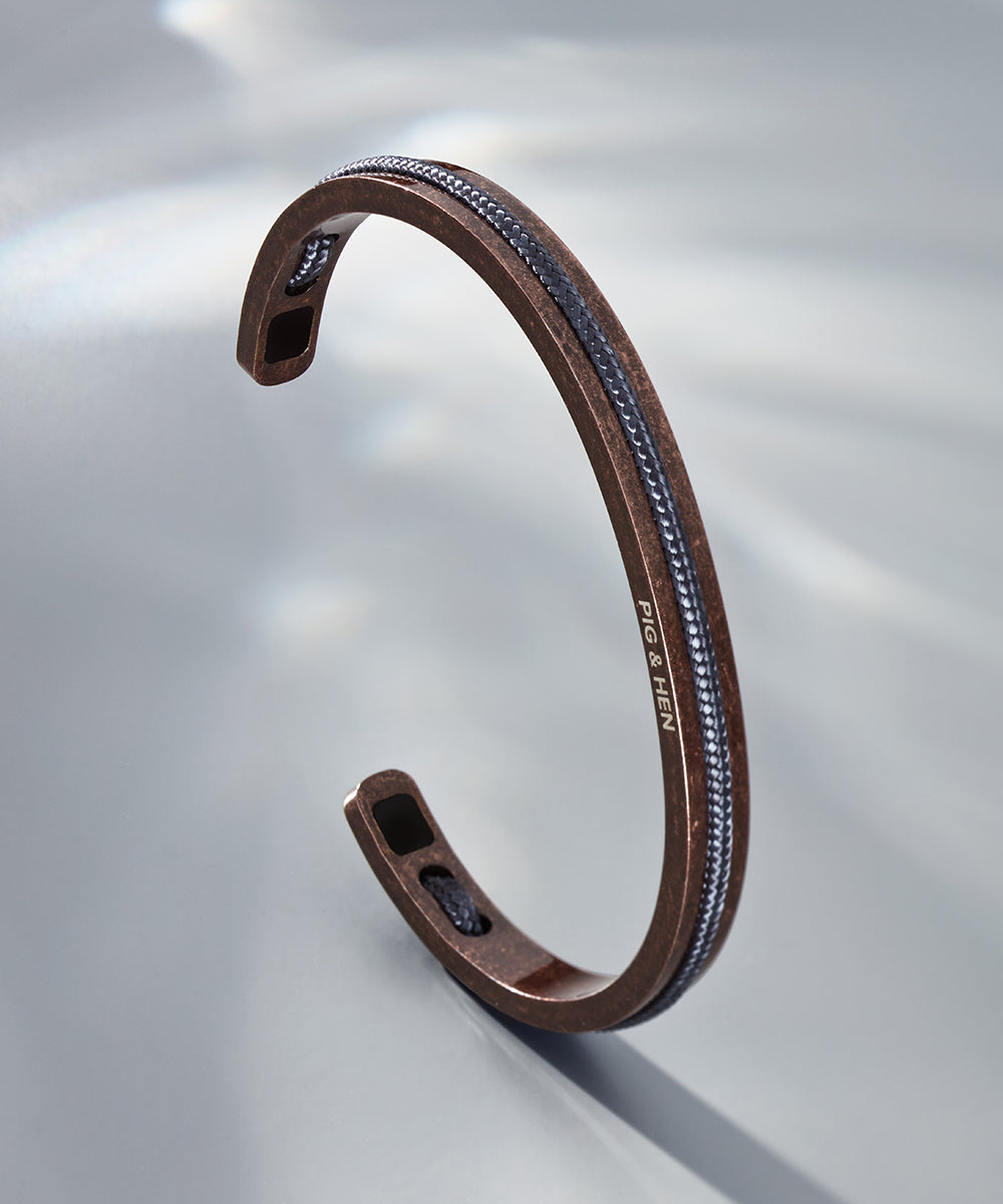 Pig & Hen Navarch Slate Gray Bronze Cuff