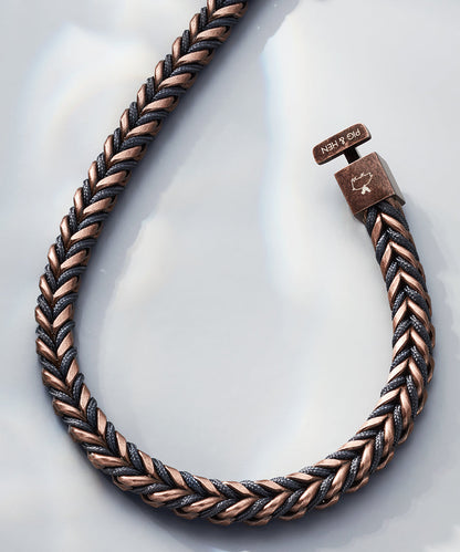 Pig & Hen Catena Foxtail Slate Gray & Bronze Bracelet 🇳🇱
