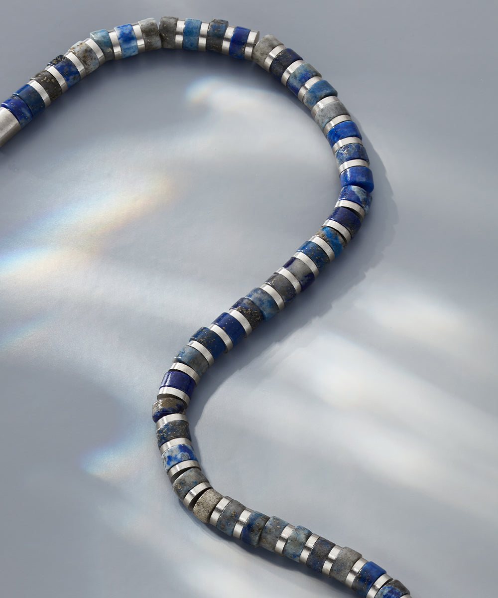 Pig & Hen Brontide 4mm Okinawa (Lapis Lazuli) Silver Adjustable Bracelet  🇳🇱