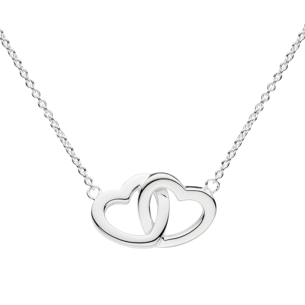 Joli Beau Sterling Silver Double Heart Necklace