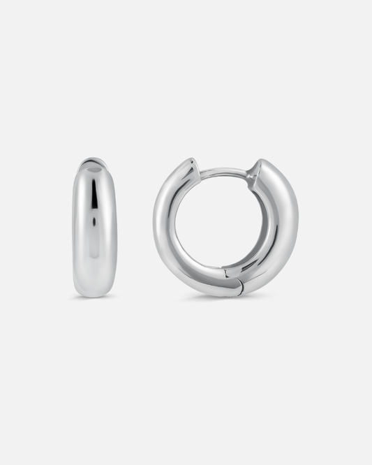 Chunky Sterling Silver Hoop Earrings