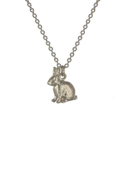 Alex Monroe Sterling Silver Tiny Sitting Bunny Necklace 🇬🇧