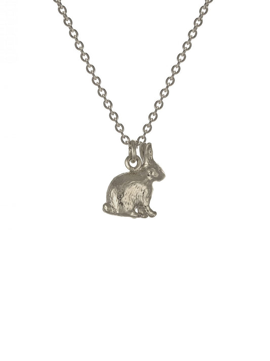 Alex Monroe Sterling Silver Tiny Sitting Bunny Necklace 🇬🇧