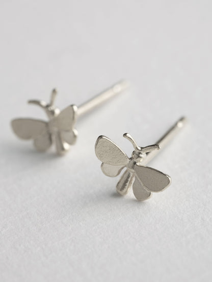 ALEX Monroe Sterling Silver Tiny Butterfly Stud Earrings 🇬🇧