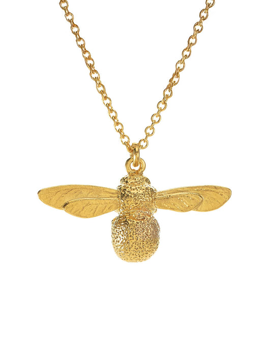 Alex Monroe Silver Gold Vermeil Baby Bee Necklace