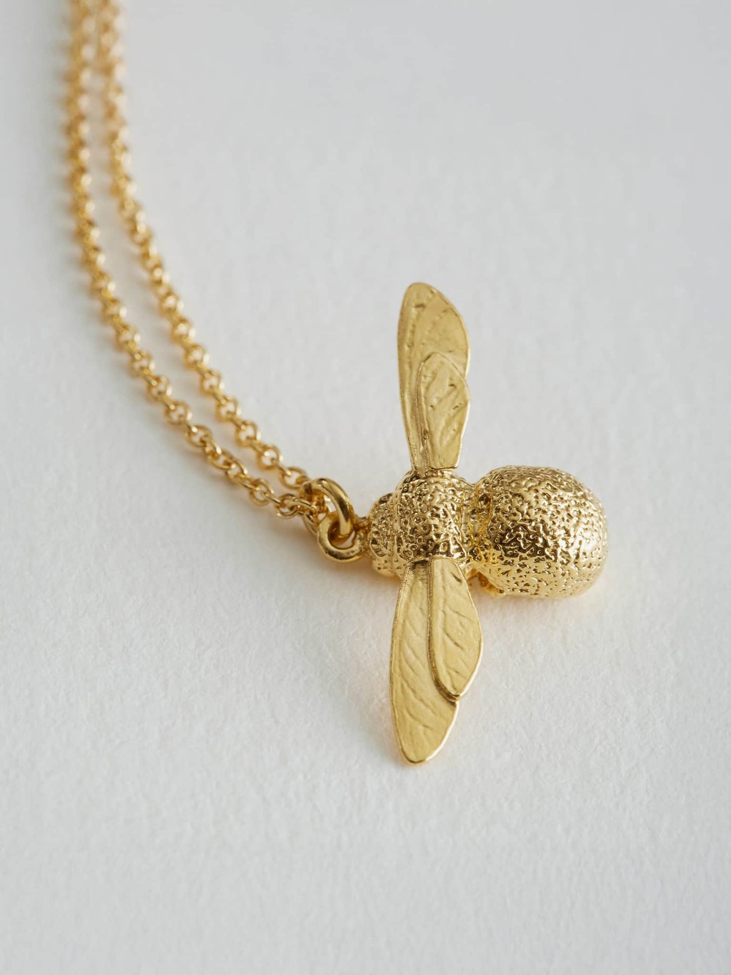 Alex Monroe Silver Gold Vermeil Baby Bee Necklace