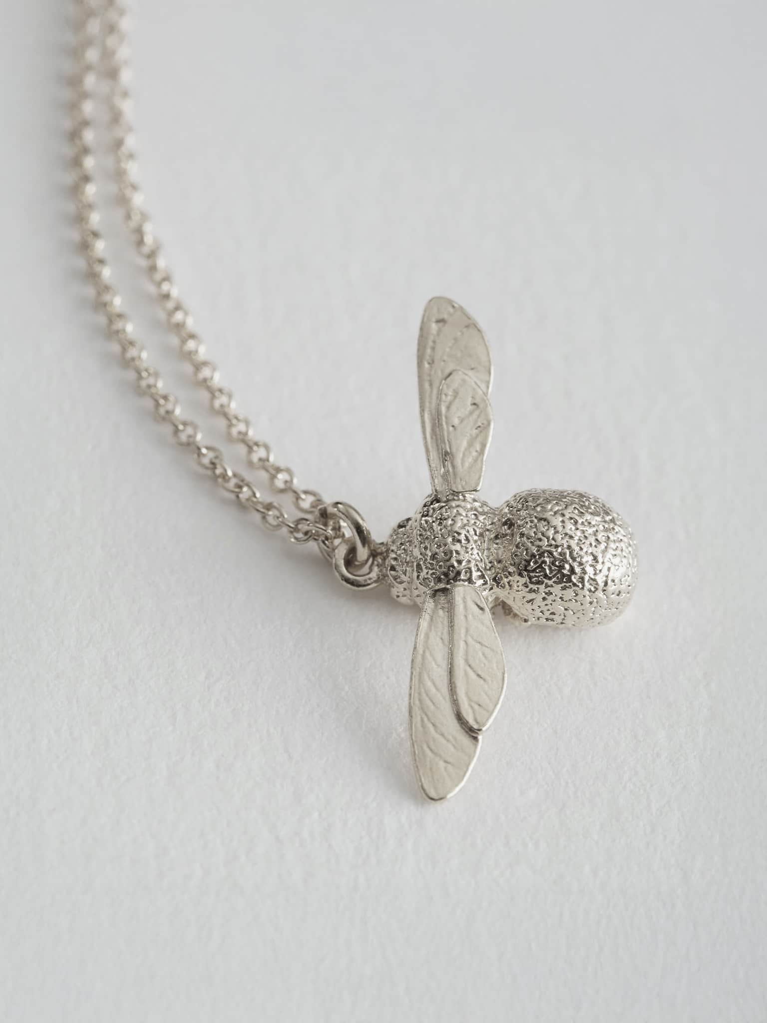 Alex Monroe Silver Baby Bee Necklace