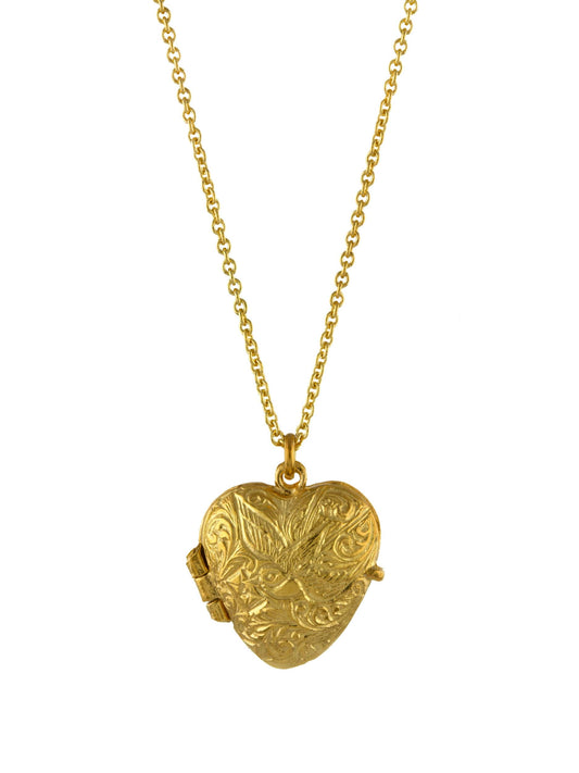 Alex Monroe 22 carat Gold Vermeil Victoriana Keepsake Heart Locket