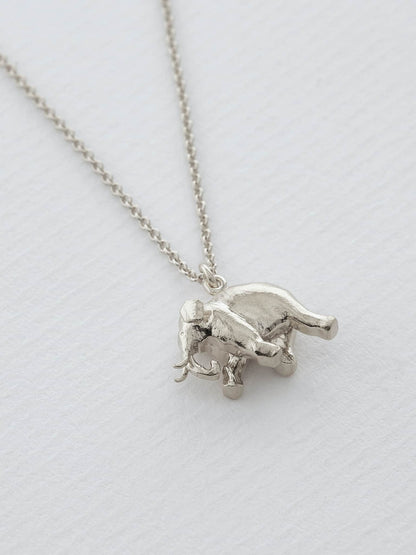 Sterling Silver Indian Elephant Necklace