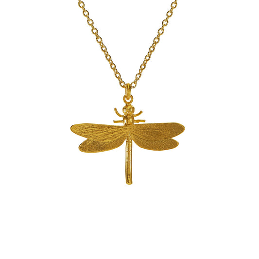 Alex Monroe Gold Vermeil Dragonfly Necklace
