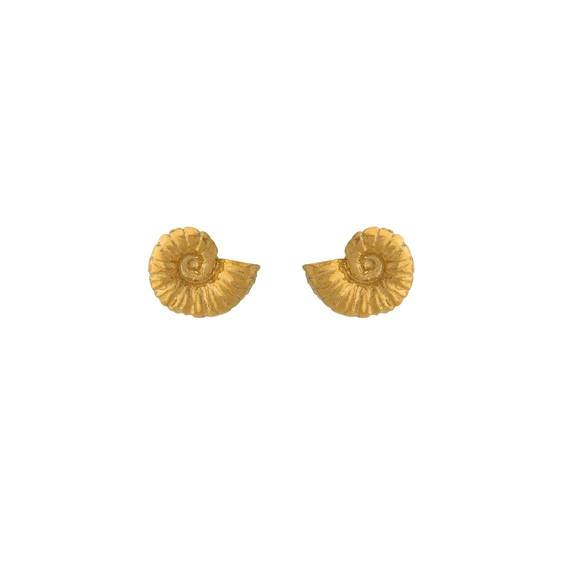Alex Monroe Sterling Silver & 22ct Yellow Gold Vermeil Ammonite Stud Earrings 🇬🇧