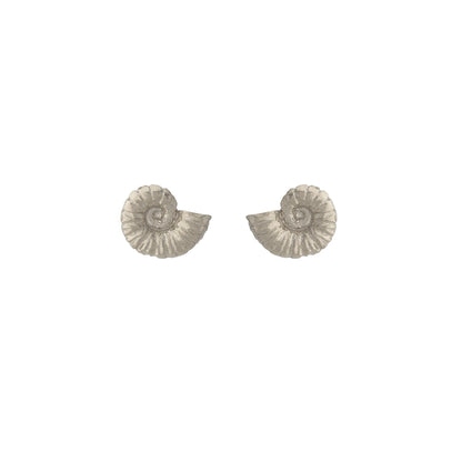 Alex Monroe Sterling Silver Ammonite Stud Earrings