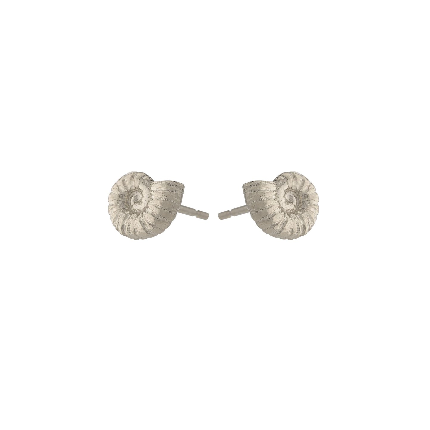 Alex Monroe Sterling Silver Ammonite Stud Earrings