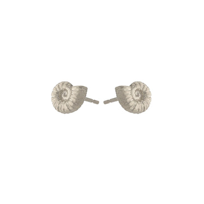 Alex Monroe Sterling Silver Ammonite Stud Earrings
