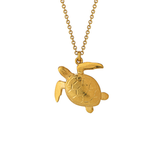 Alex Monroe 22 carat Yellow Gold Vermeil Sea Turtle Necklace