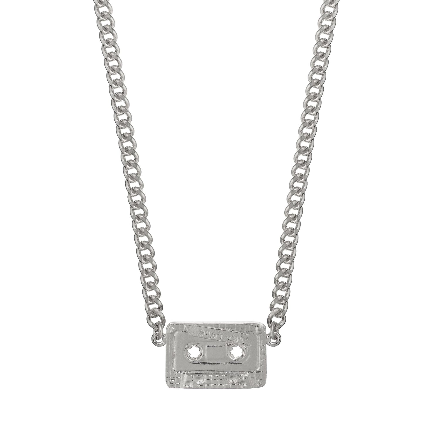 Sterling Silver 1980s Cassette necklace
