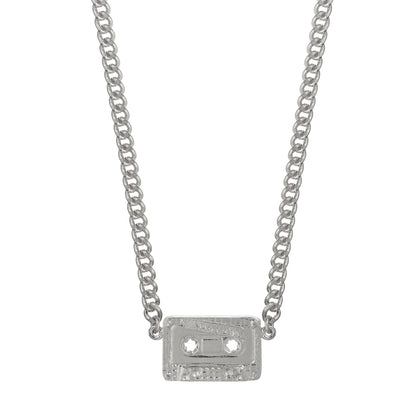 Sterling Silver 1980s Cassette necklace