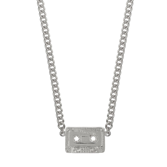 Sterling Silver 1980s Cassette necklace