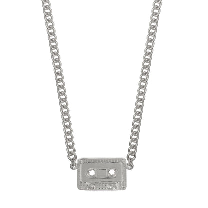 Alex Monroe Sterling Silver In-Line Mixtape Curb Chain Necklace 🇬🇧
