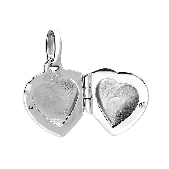 Sterling Silver Small Plain Polished Heart Locket