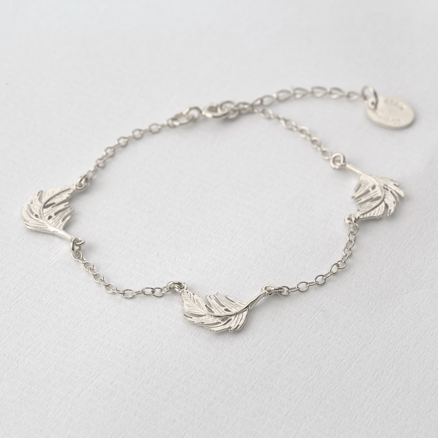 Alex Monroe Sterling Silver Three Feather Bracelet 🇬🇧