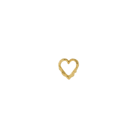 Alex Monroe 18 carat Yellow Solid Gold Teeny Tiny Heart Single Stud Earring