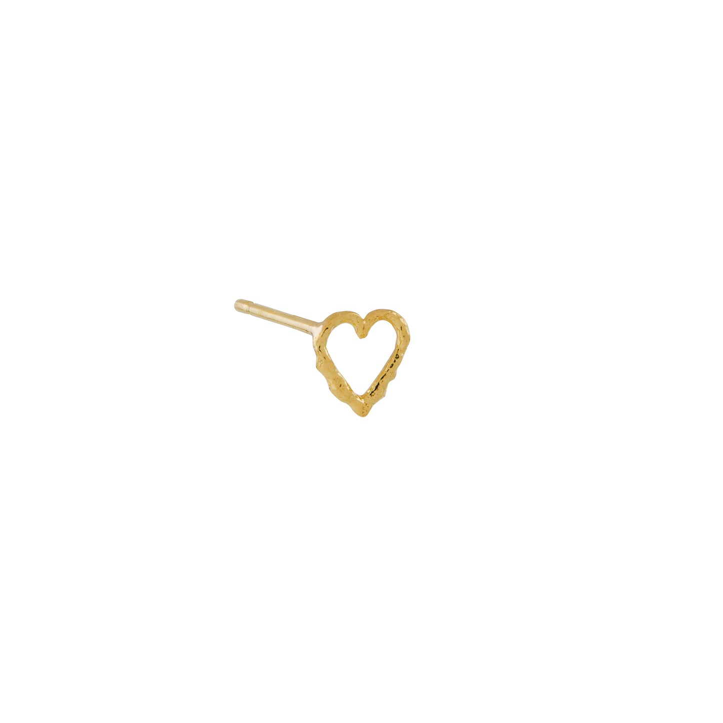 Alex Monroe 18 carat Yellow Solid Gold Teeny Tiny Heart Single Stud Earring