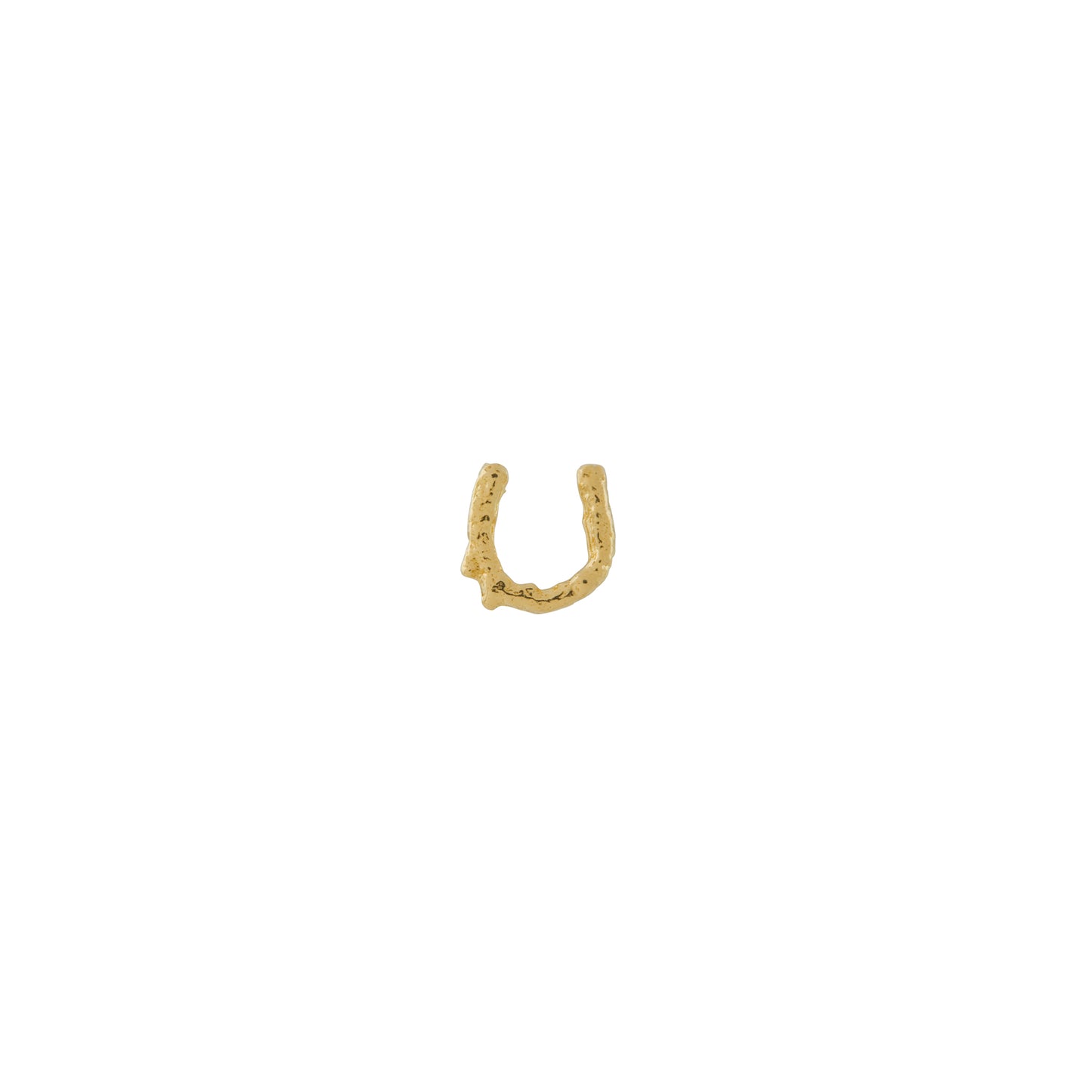 Alex Monroe 18 carat Yellow Solid Gold Teeny Tiny Horseshoe Single Stud Earring