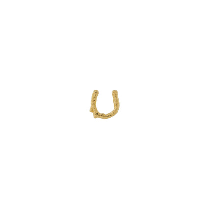 Alex Monroe 18 carat Yellow Solid Gold Teeny Tiny Horseshoe Single Stud Earring