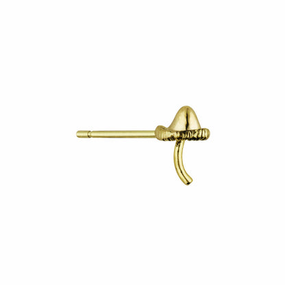 Alex Monroe 18ct Yellow Gold Teeny Tiny Mushroom Single Stud Earring 🇬🇧